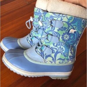 Blue Sorel waterproof snow boots with removable liners women size 7